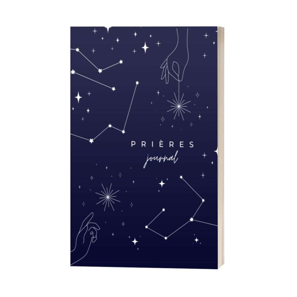 CAHIER DE PRIÈRES 120 pages - Journal de prières lignées - Constellation