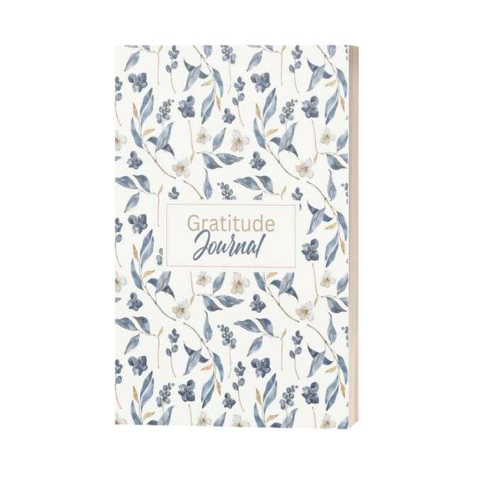 Journal de Gratitude Vintage-Blue-Flowe
