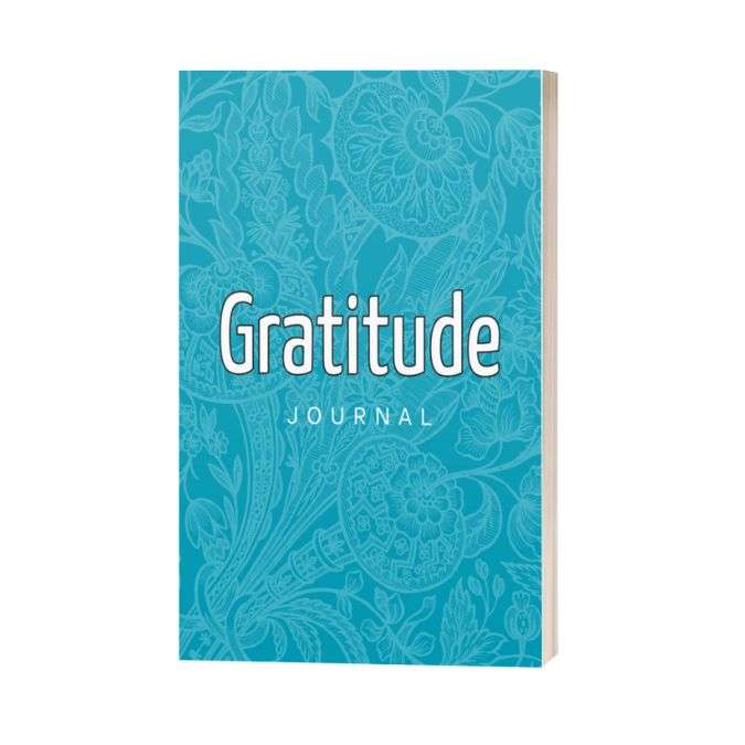 Journal de gratitude 120 pages lignée A5 - Cahier de gratitude Blue Flower
