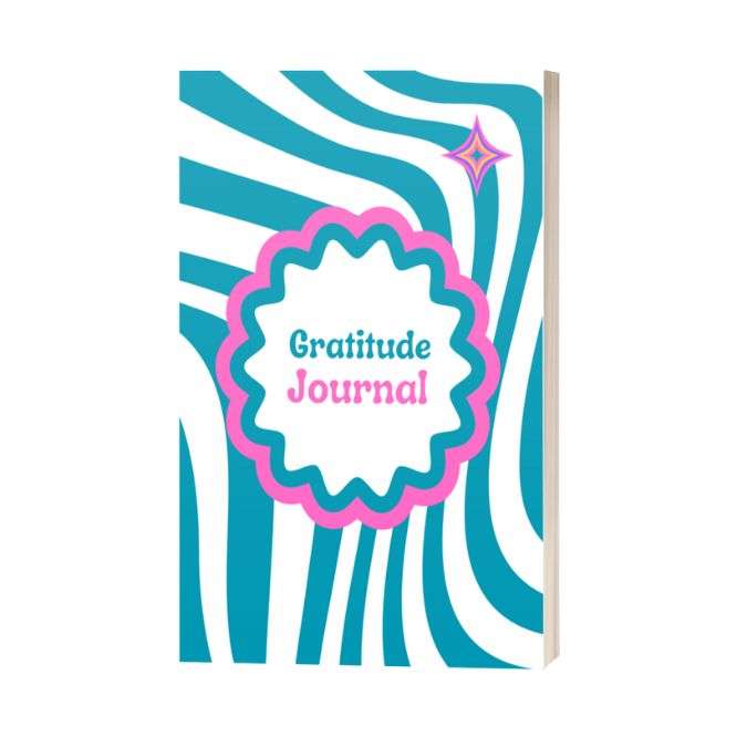 Journal de gratitude 120 pages lignée A5 - Cahier de gratitude Zebra